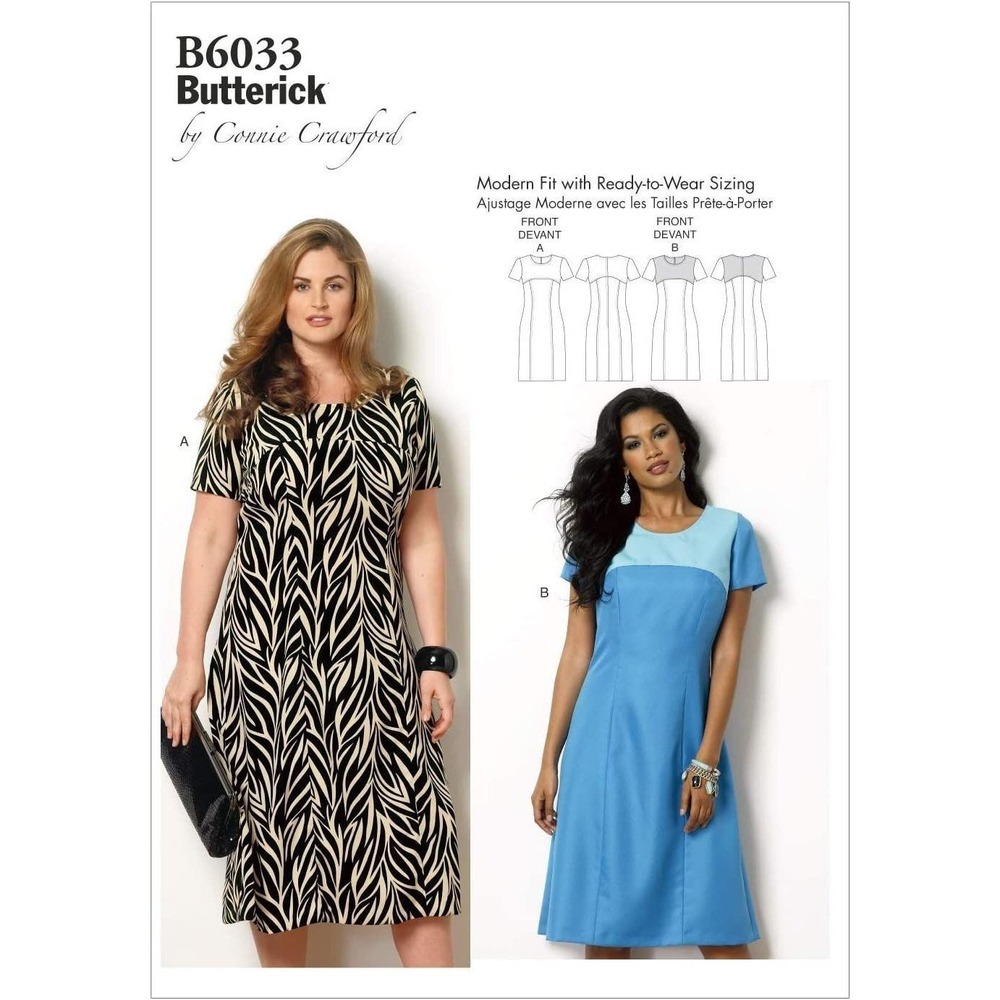 Butterick‎ Sewing Pattern 6033 Dress Womens Size XS-XL